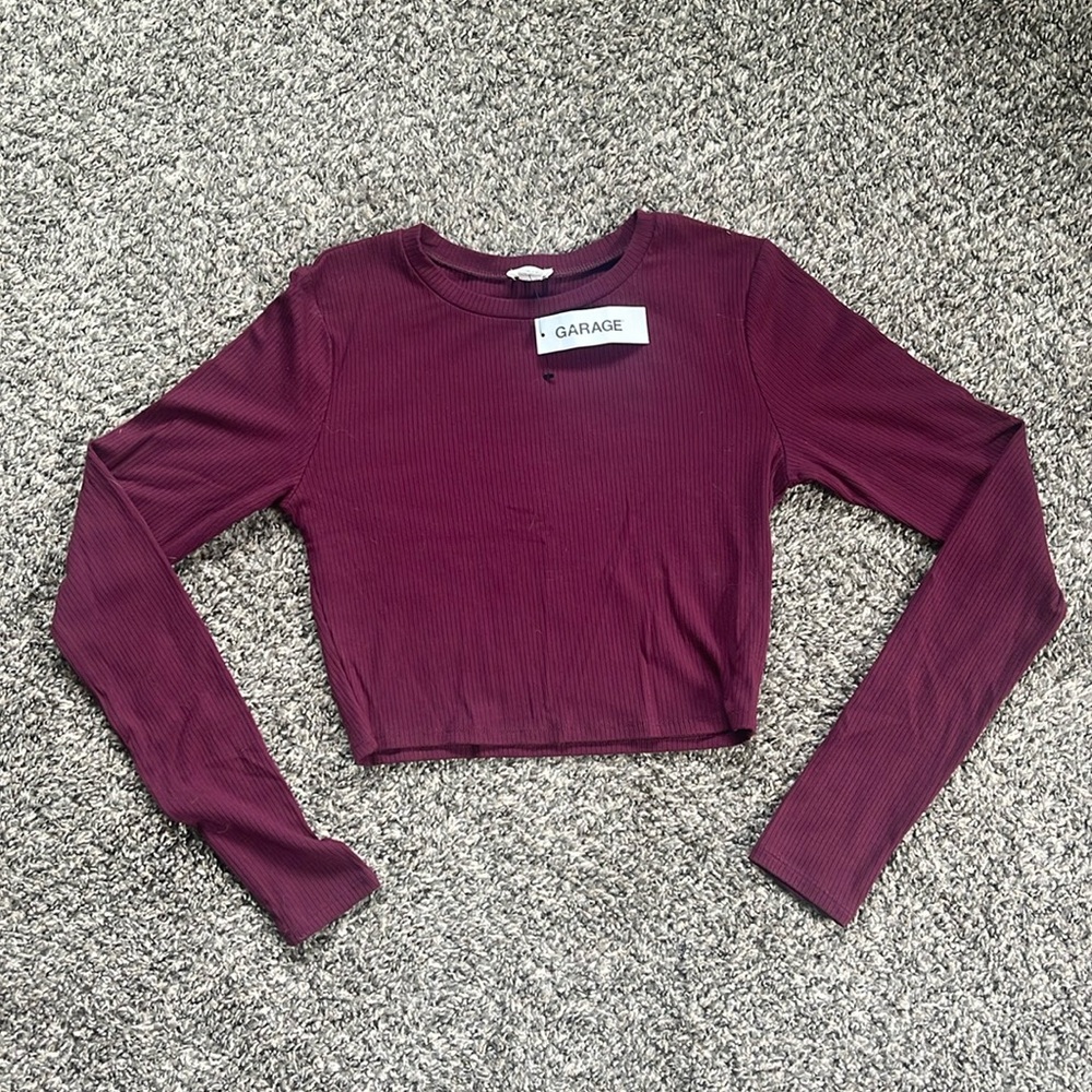 NWT Garage Long Sleeve Crop Top